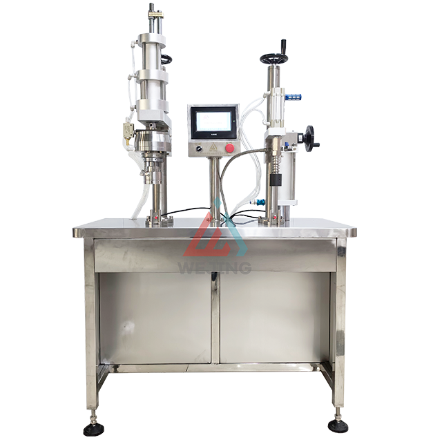 Напівавтоматична машина для наповнення та закупорювання пляшок