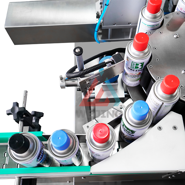 Машина для маркування наклейок для лінії розливу аерозолів