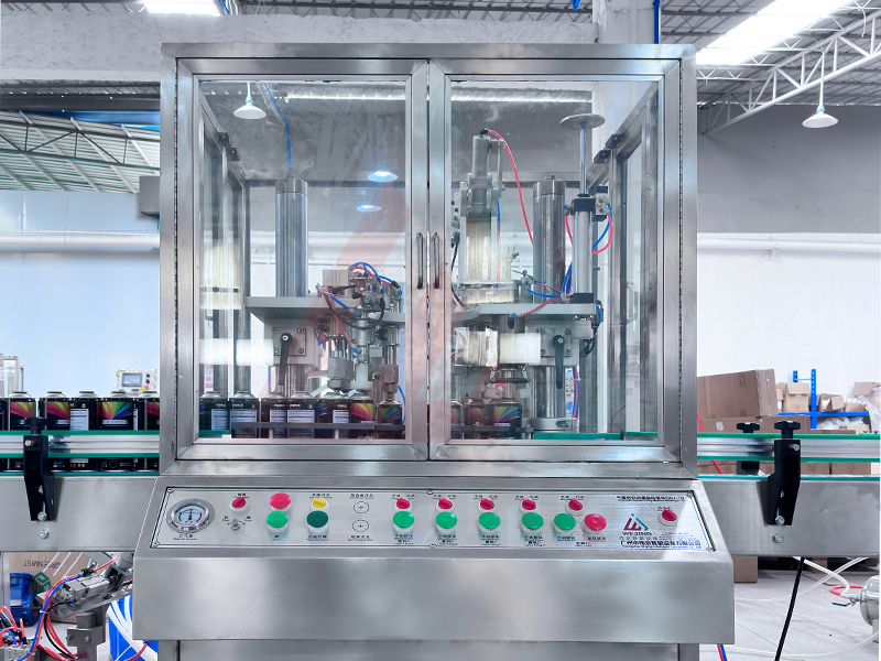 QGJ70 Автоматична лінія розливу мастильних аерозолів - висока точність ±1% 60-70 банок на хвилину