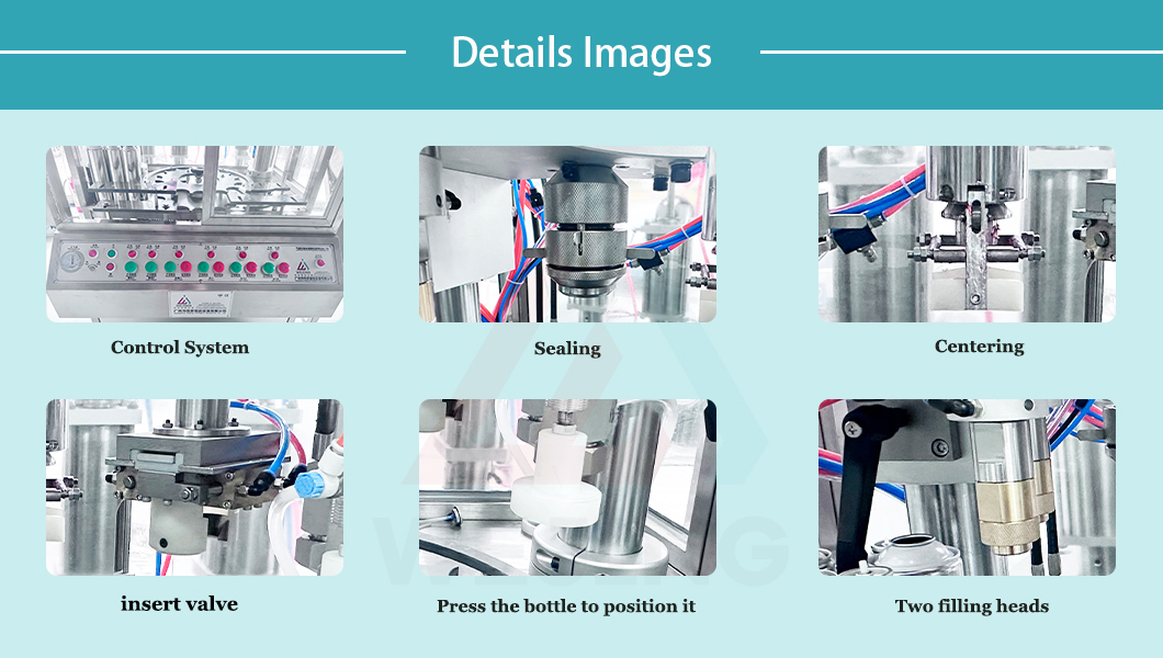Аерозольна розливна машина з вставним клапаном